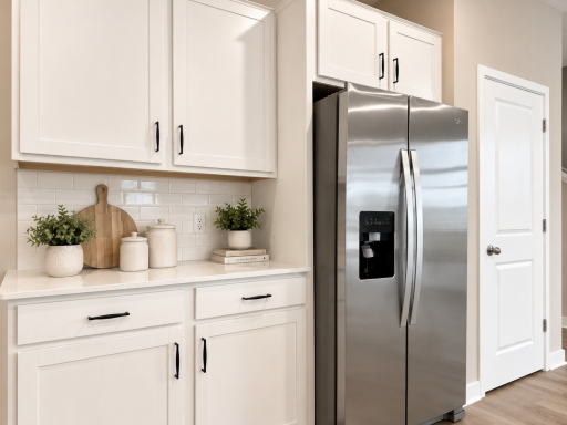 A versatile countertop and cabinet area creates the ideal coffee nook, command center, or convenient drop zone. *Photo is of similar home. Virtually staged.