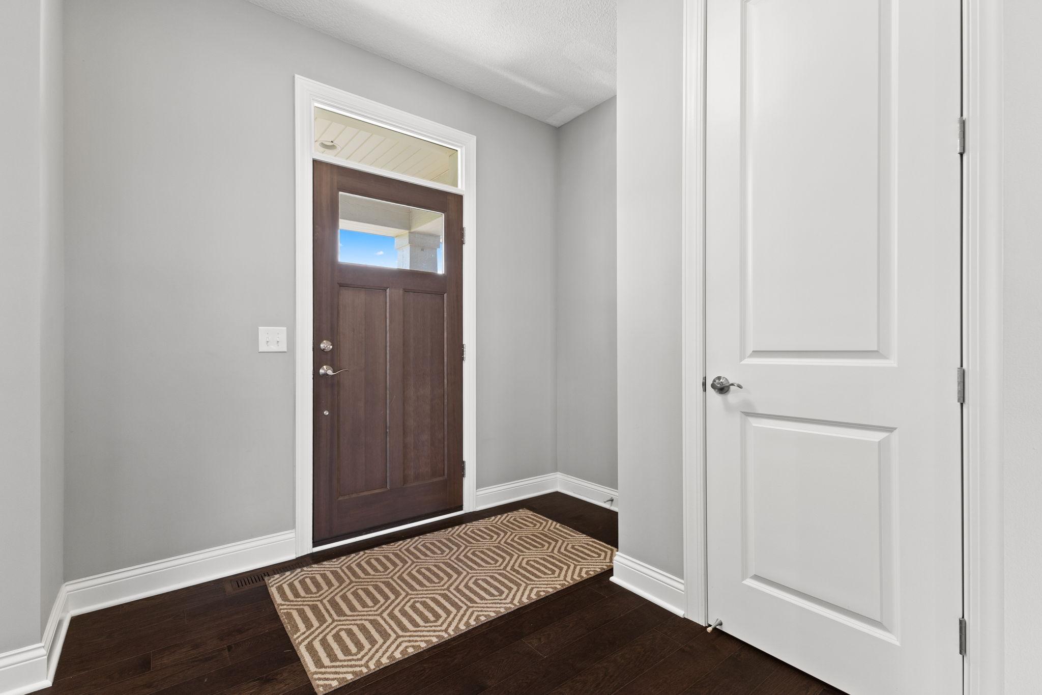 Brightly lit foyer