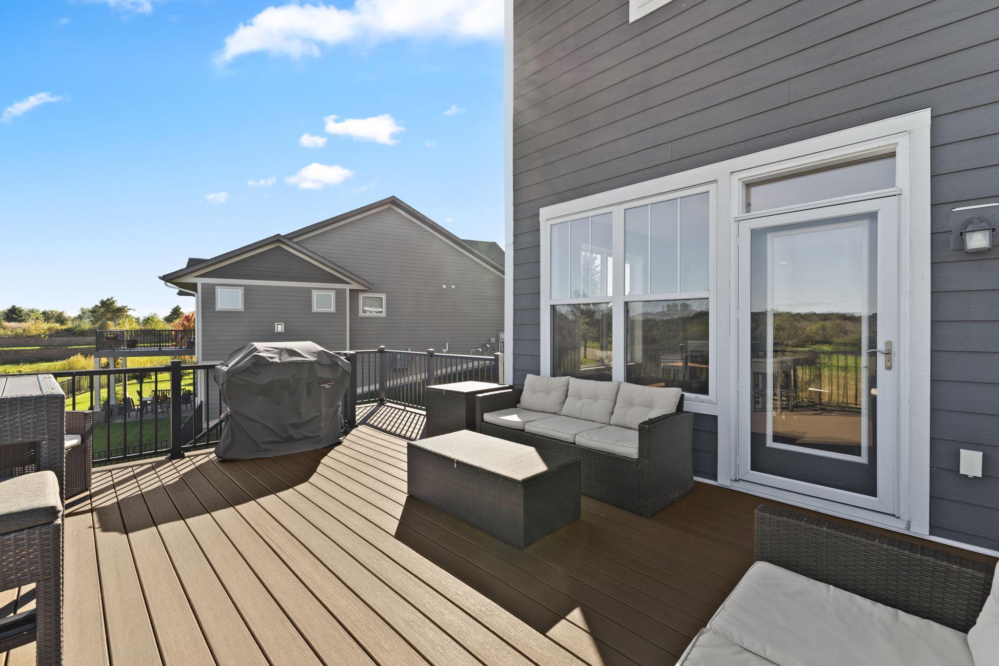 Large maintenance free deck for all of your entertaining and relaxation needs