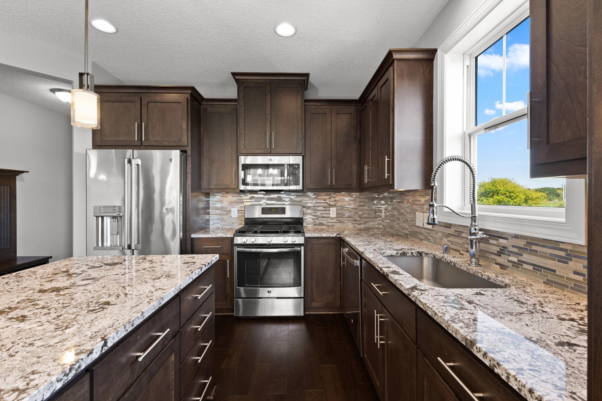 Granite counter tops and stainless appliances
