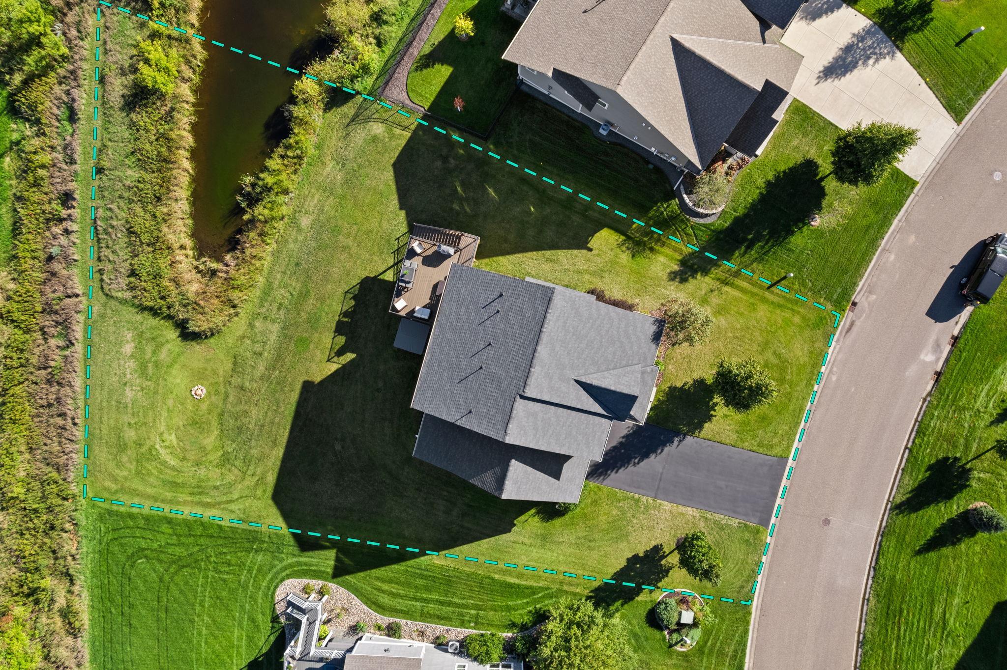 Over a half acre with stunning backyard views