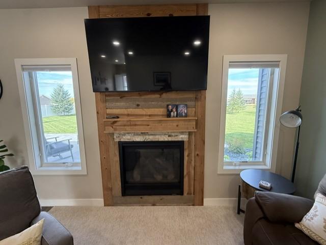 Fireplace in the LR