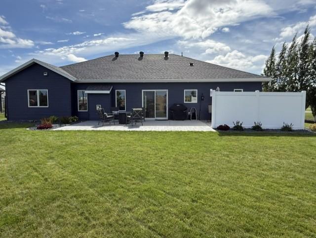 Rear of the home - good sized yard