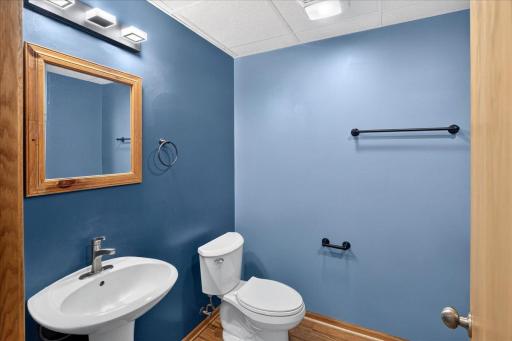 Basement 3/4 bathroom with shower
