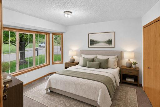 Virtually staged bedroom