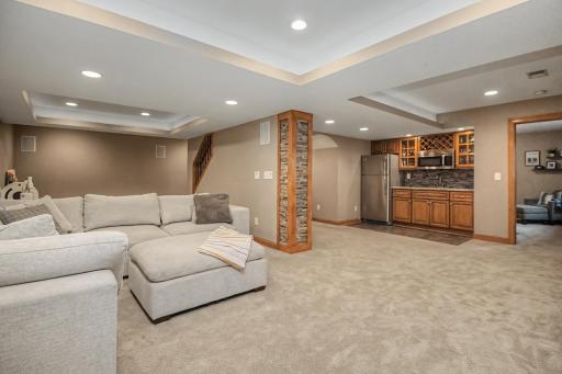 Wet bar makes the lower level especially well suited for hosting and entertaining.
