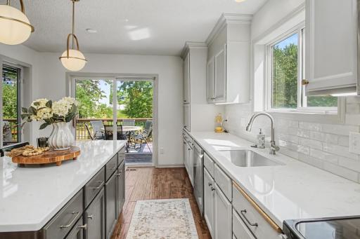 Abundant cabinetry and counter space make this kitchen as functional as it is beautiful.