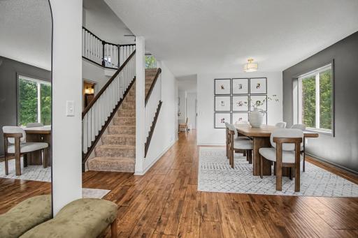 Open main-level layout creates an easy flow between living spaces.