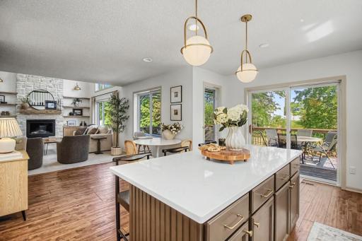 A spacious kitchen designed for gathering, with sightlines into the main living areas.