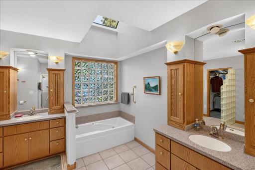 Seperate Tub and Shower found in the Private Primary Bathroom ensuite