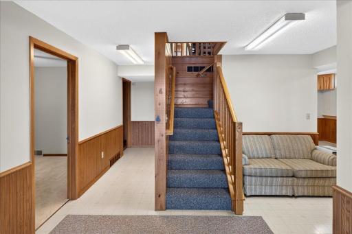 Stairway down from the Great Room/Living Room areas
