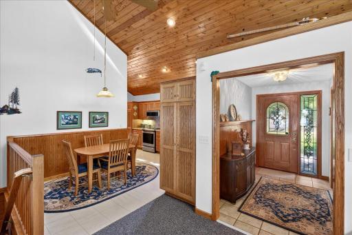 Open Main-Level Floor Plan with Knotty Alder Ceilings and Custom Woodwork
