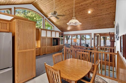 Open Dining and Living Areas Designed Around the Lake Views