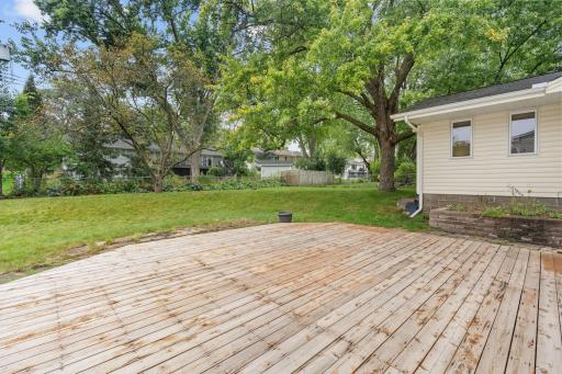 Big back deck made for grilling and hosting