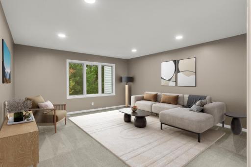 Flex room located on the main floor off of the living room could easily become a 2nd primary by adding a door.
