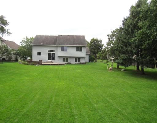 .44 acres of lush grass, (thanks sprinkler system), amazing 590 square foot paver patio, 30 year roof (2013), Tough Shed, fire pit with lights.