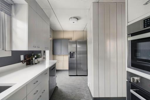 A streamlined kitchen layout makes excellent use of the available space.