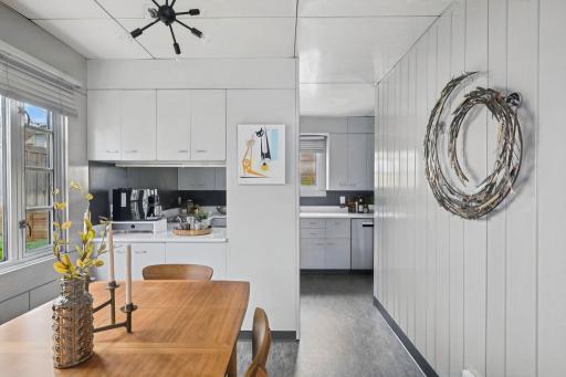The dining area opens directly to the updated kitchen for easy everyday living.