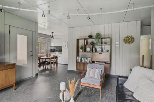 The main living spaces connect easily while maintaining their distinct character.