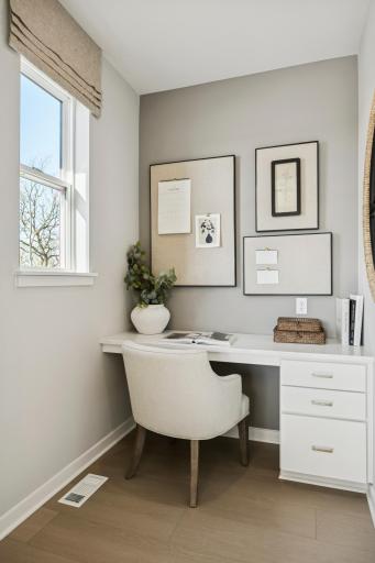 Compact and efficient mini office space thoughtfully designed to maximize productivity in a cozy nook, perfect for remote work or managing daily tasks.