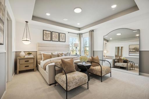 Welcome to your own personal oasis! Your new oversized primary bedroom is the perfect space for you to start and end your day.
