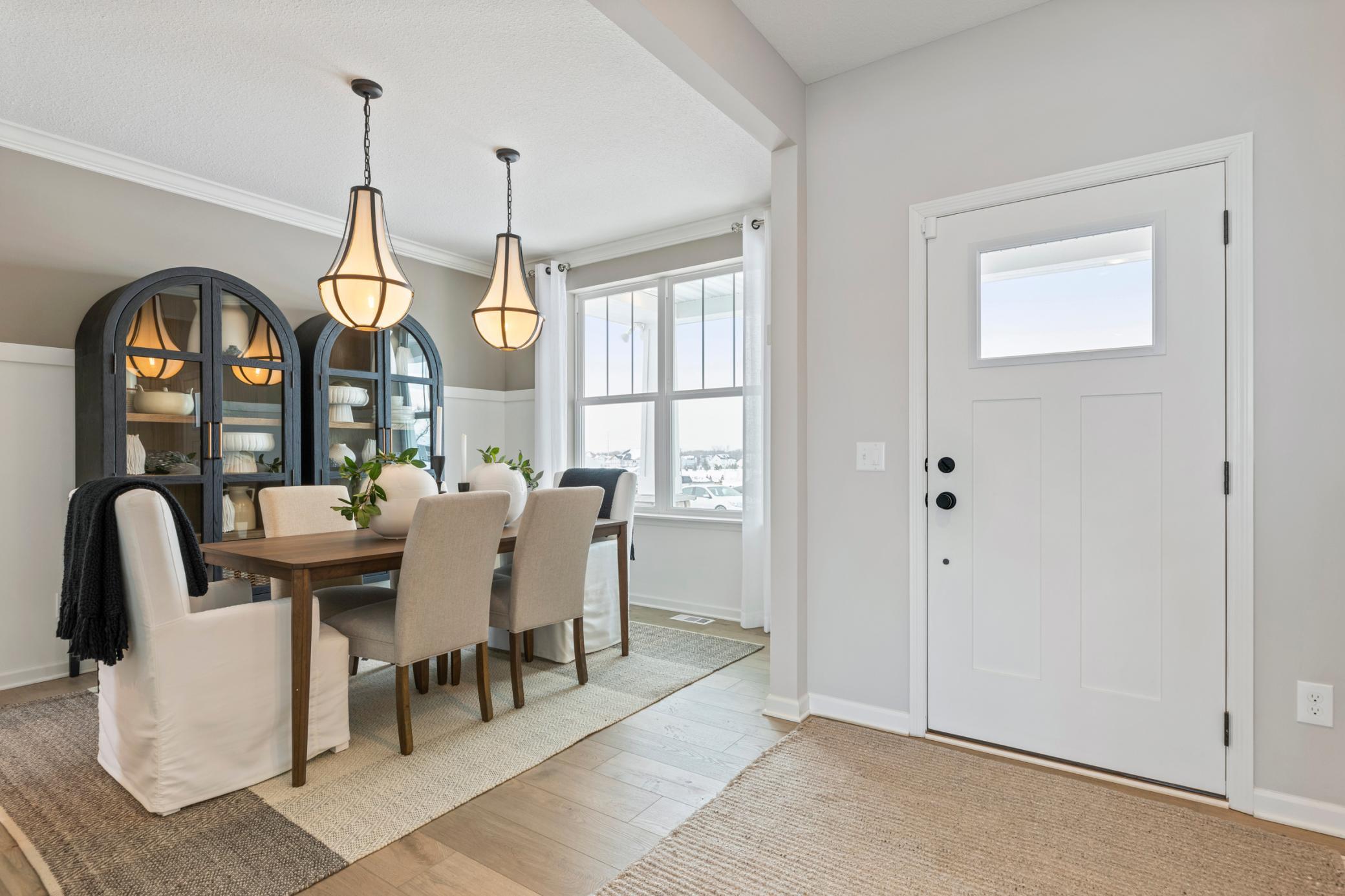 Front entry with dining room off to the side