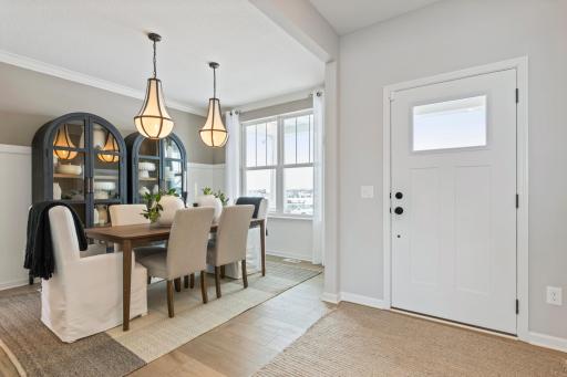 Front entry with dining room off to the side