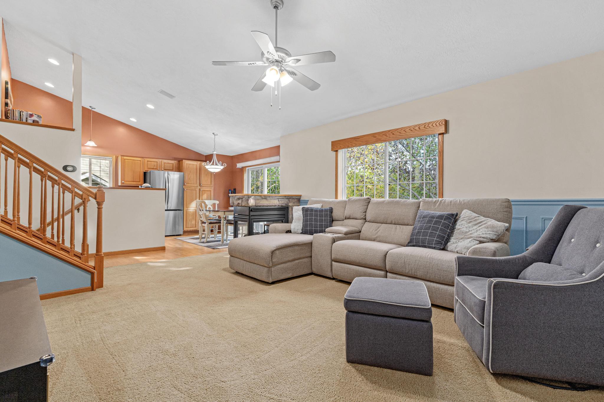Open main level floor plan