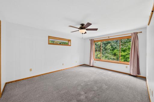 Large windows flood the space with natural light.
