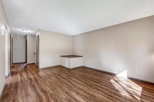 Stylish vinyl flooring can be found throughout the home.