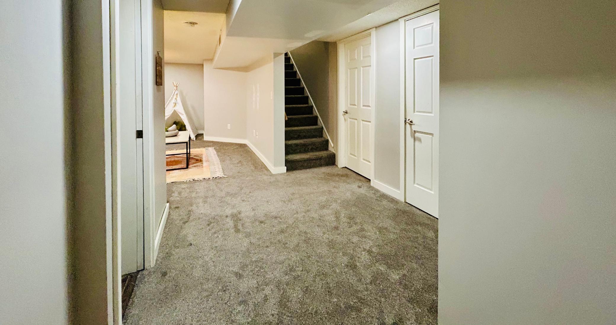 New carpet throughout the lower level.