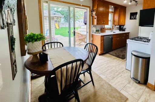 Huge deck right off the dining room gives you extended living space for grilling, gathering and relaxing!