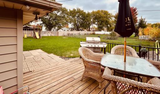 Deck right off the dining room and to the garage for quick access