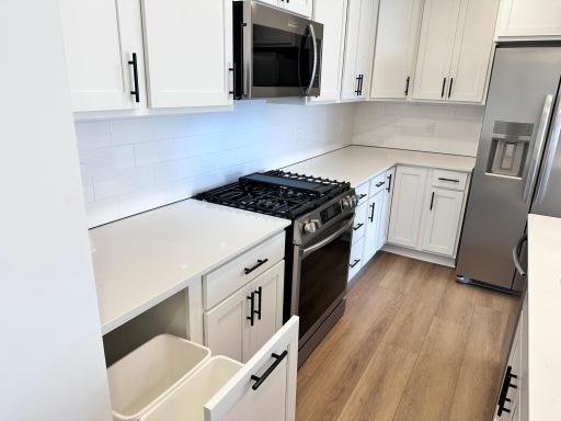 Complete with Garbage and Recycling cabinet
