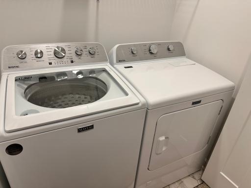 Maytag washer and Dryer in the upper level closer to where you need them!