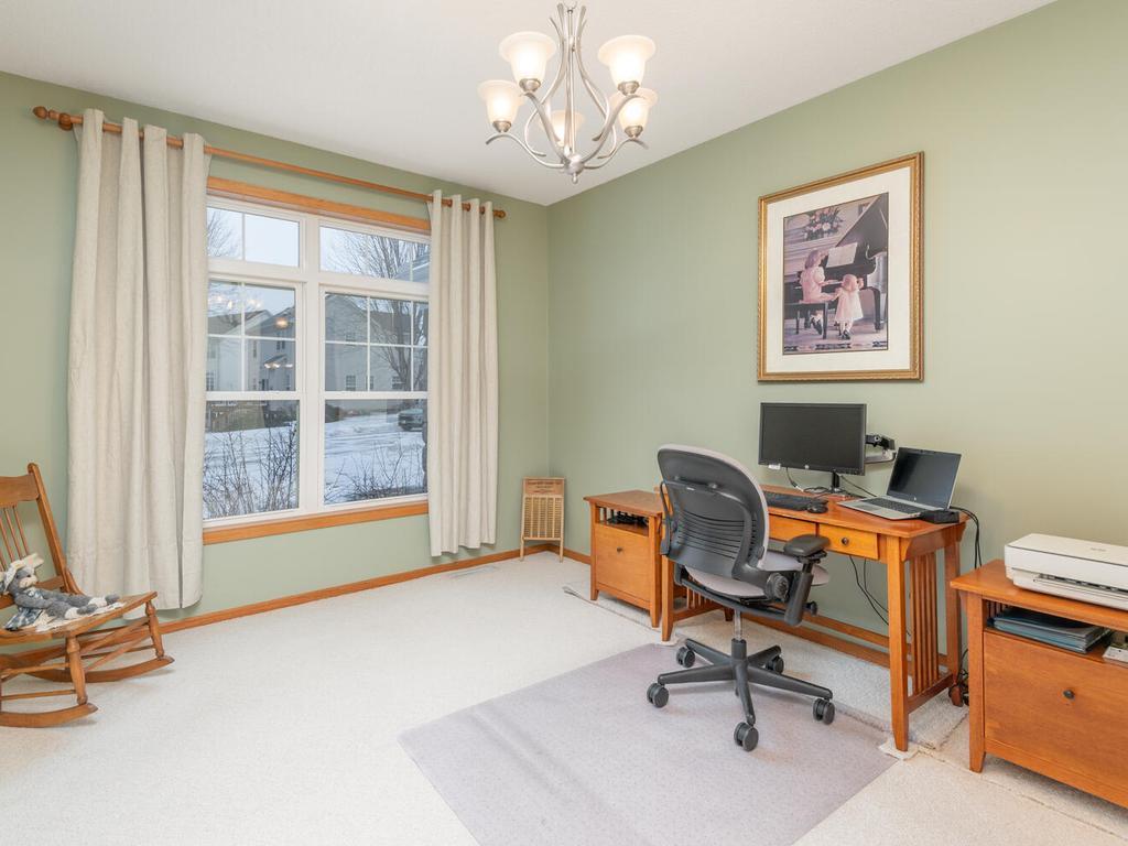 Formal Dining Room is currently being used as an office.