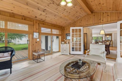 A wonderful extension of the living space - perfect for relaxing and enjoying the surrounding outdoor setting.