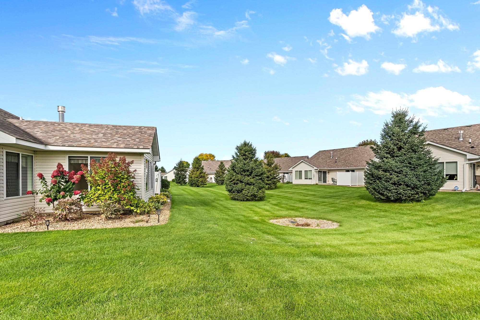 Association takes care of the gorgeous lawn.