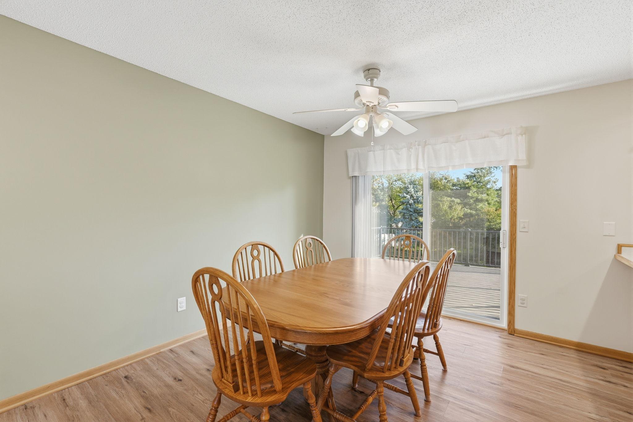 Dining area that leads to new Trex Deck!