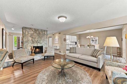 Spacious Area to Entertain with a Cozy Gas Fireplace
