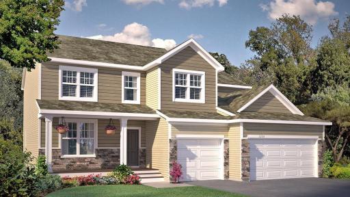 7923 Martin Ave will feature the desirable American Classic exterior elevation with accent stone. *Picture is a market rendering; actual colors will vary.