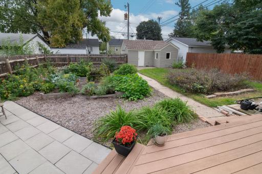 Loads of space for plantings (whether low maintenance or edible is your choice) make this a lush and inviting backyard.
