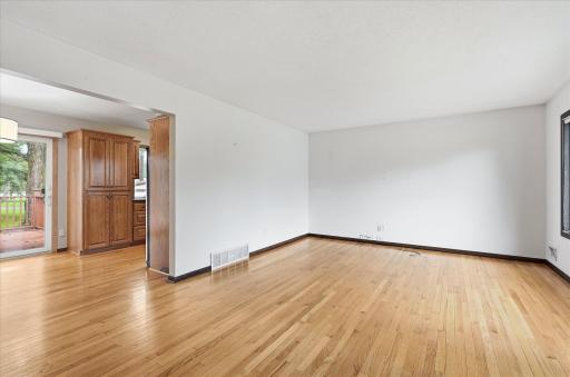 Very inviting and open floor plan that is spacious.