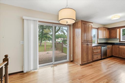 Here you have access to your deck with the sliding glass doors. Great for hosting and letting some fresh air in.