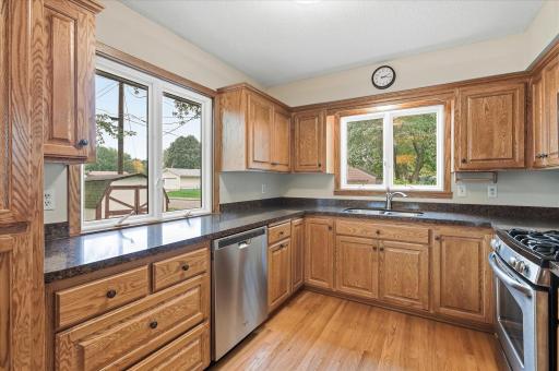 Stainless steel appliances which is a nice quality to have.