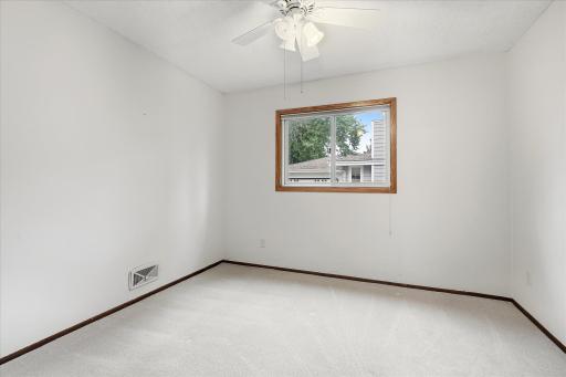 The bedroom is boosted with natural window light.