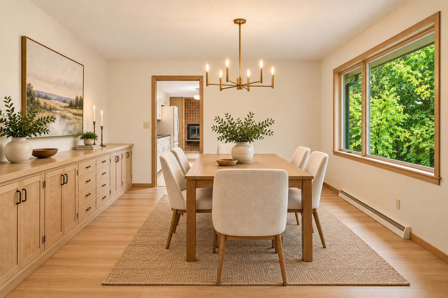 Virtually Staged - Dining area staged and digitally updated to show the potential.