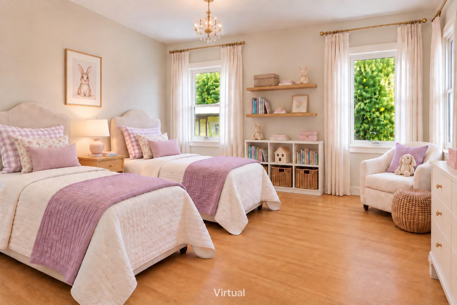 Virtually Staged - Additional bedroom staged and digitally updated to show the potential.