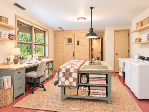 Virtual Staged - Laundry and Flex room staged and digitally updated to show the potential.