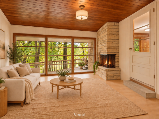 Virtually Staged - Porch staged and digitally updated to show the potential.